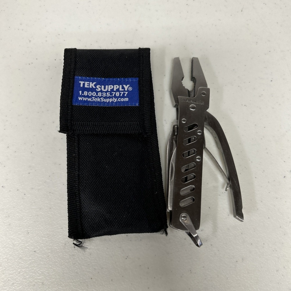 black nylon multi-tool belt sheath